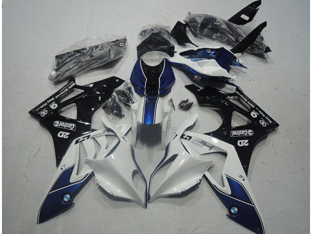 S1000RR 09-14 Motorrad Verkleidungen - Weiß Blau