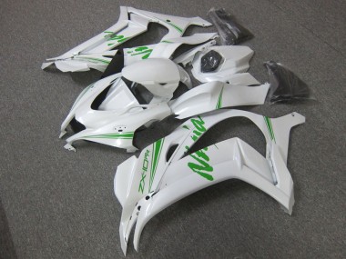 ZX10R 16-19 Motorrad Verkleidungen - Weiß Grün
